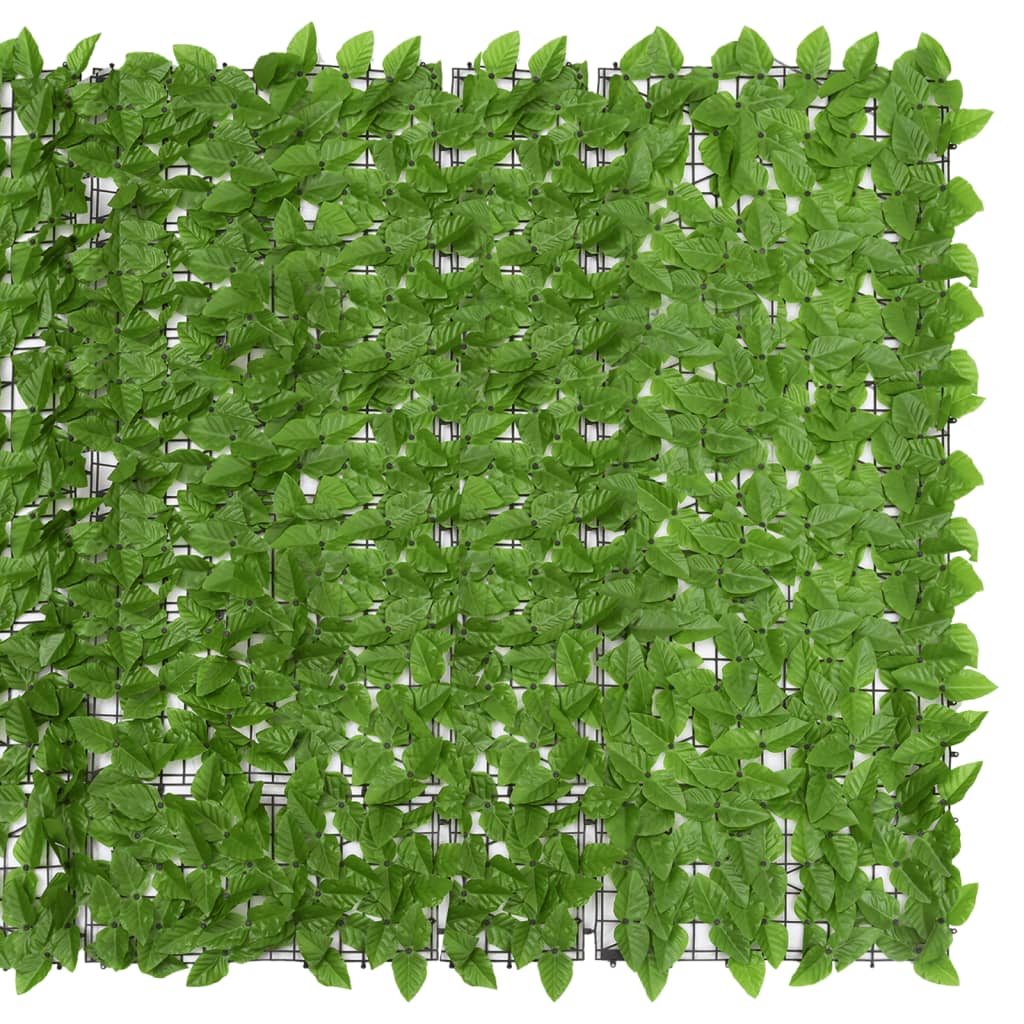 Tela de privacidade p/ varanda c/ folhas 300x150 cm verde