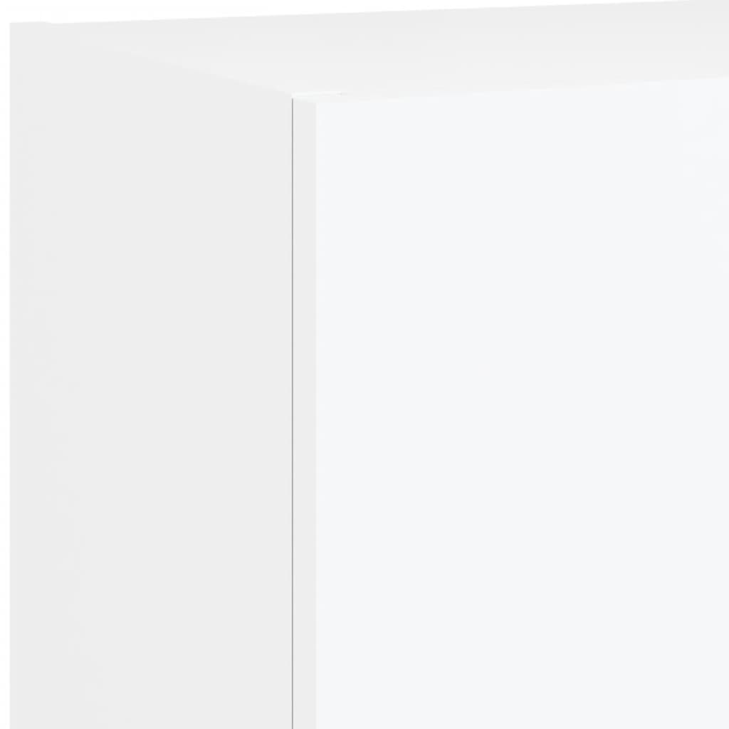 5pcs móveis de parede p/ TV c/ LEDs derivados de madeira branco
