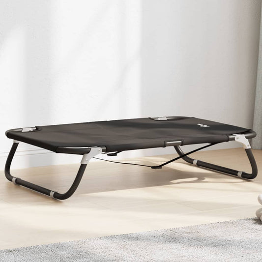 Cama para cães dobrável tecido oxford e aço antracite