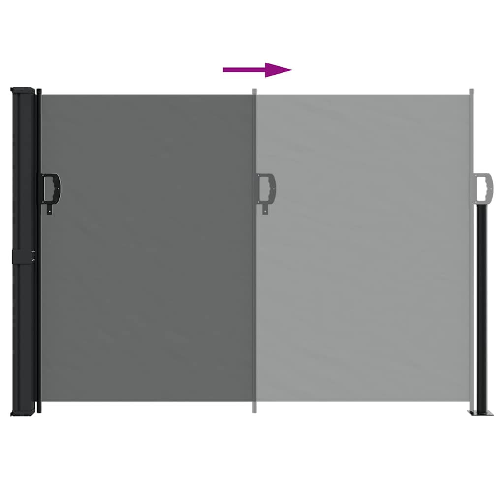 Toldo lateral retrátil antracite 140x300 cm