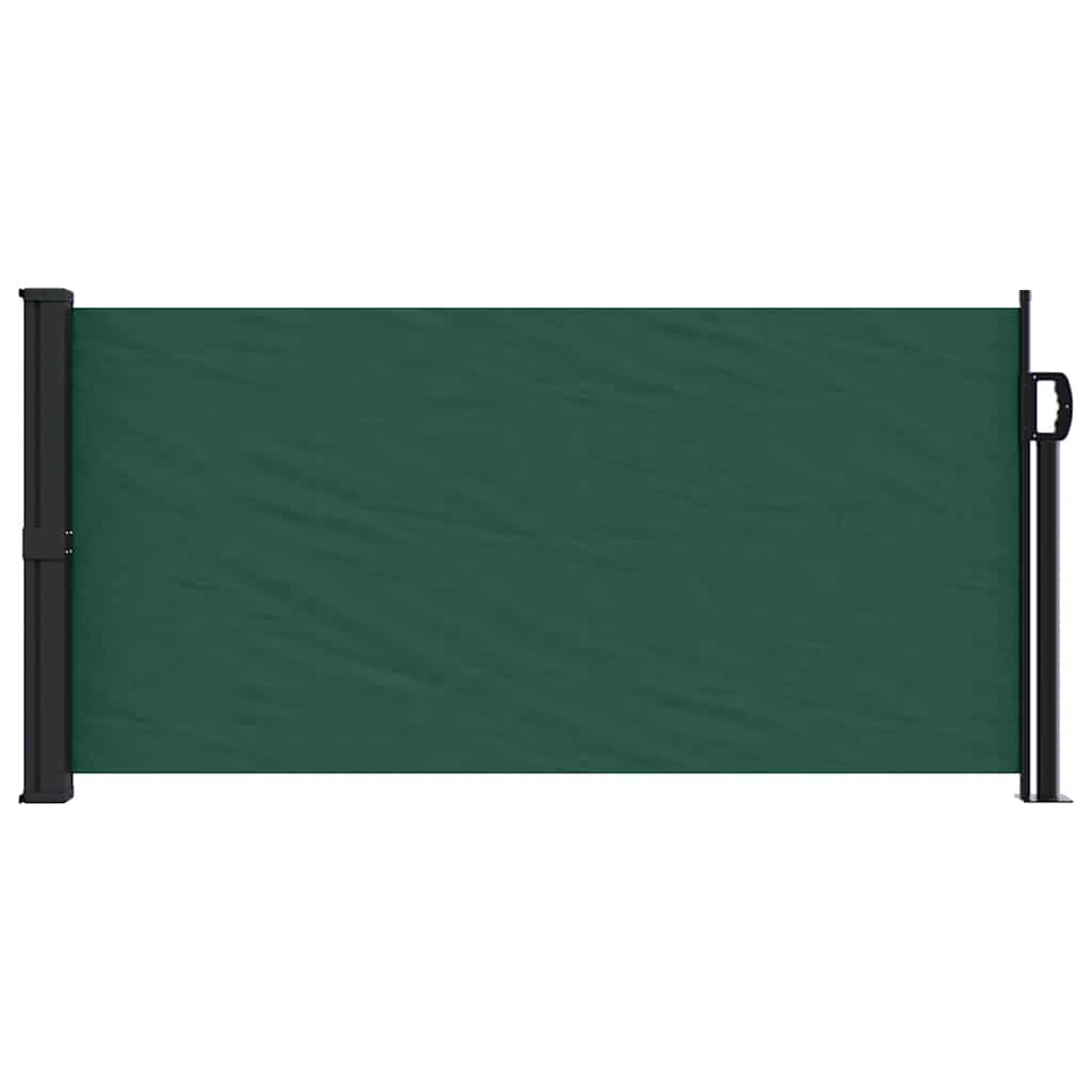 Toldo lateral retrátil 100x500 cm verde-escuro