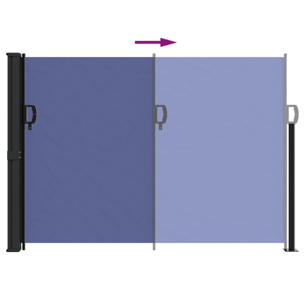 Toldo lateral retrátil 140x600 cm azul