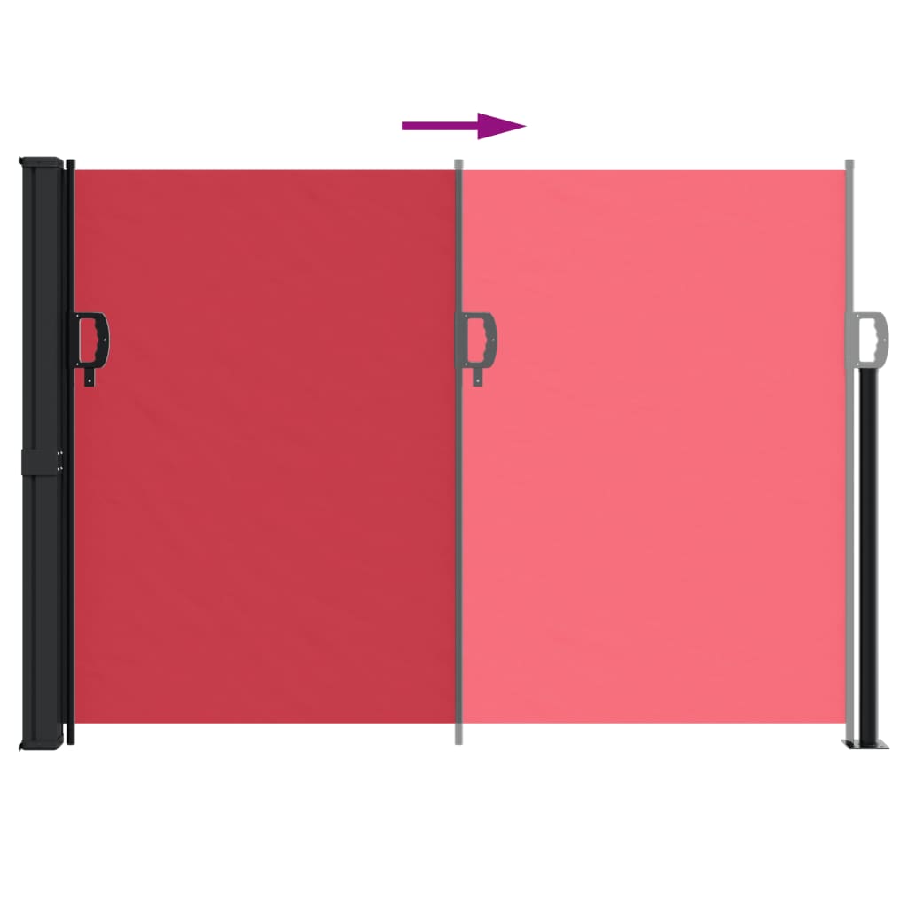Toldo lateral retrátil 140x600 cm vermelho