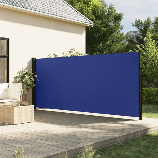 Toldo lateral retrátil 160x600 cm azul