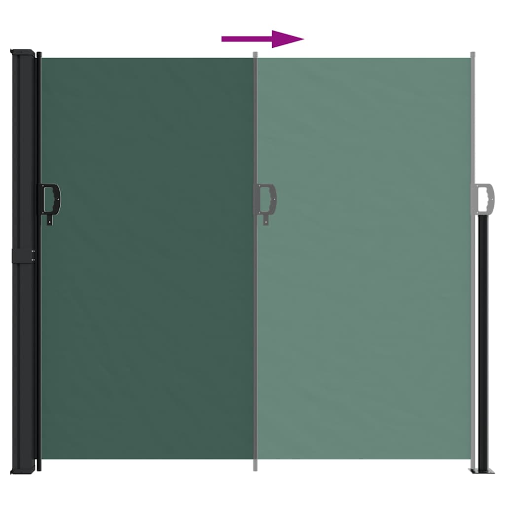 Toldo lateral retrátil 180x600 cm verde-escuro