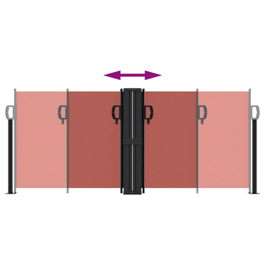 Toldo lateral retrátil 100x600 cm terracotta