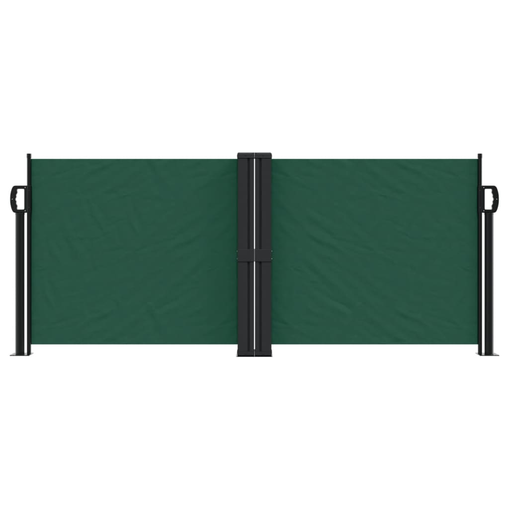 Toldo lateral retrátil 100x600 cm verde-escuro