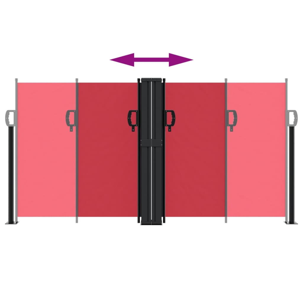 Toldo lateral retrátil 120x600 cm vermelho