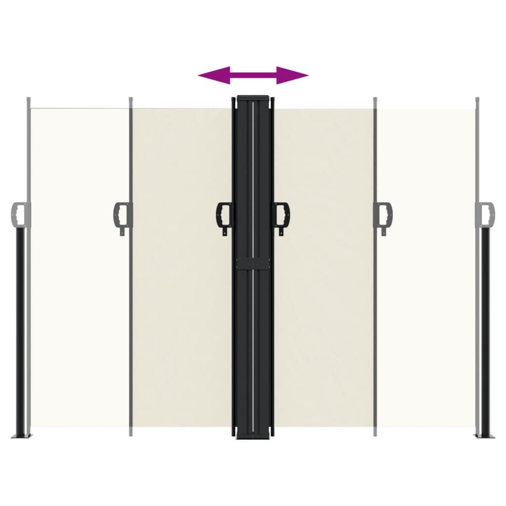 Toldo lateral retrátil 180x600 cm cor creme