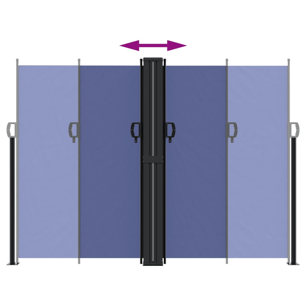 Toldo lateral retrátil 180x600 cm azul