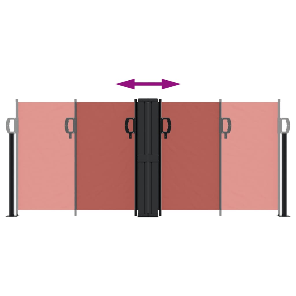 Toldo lateral retrátil 100x1000 cm terracotta