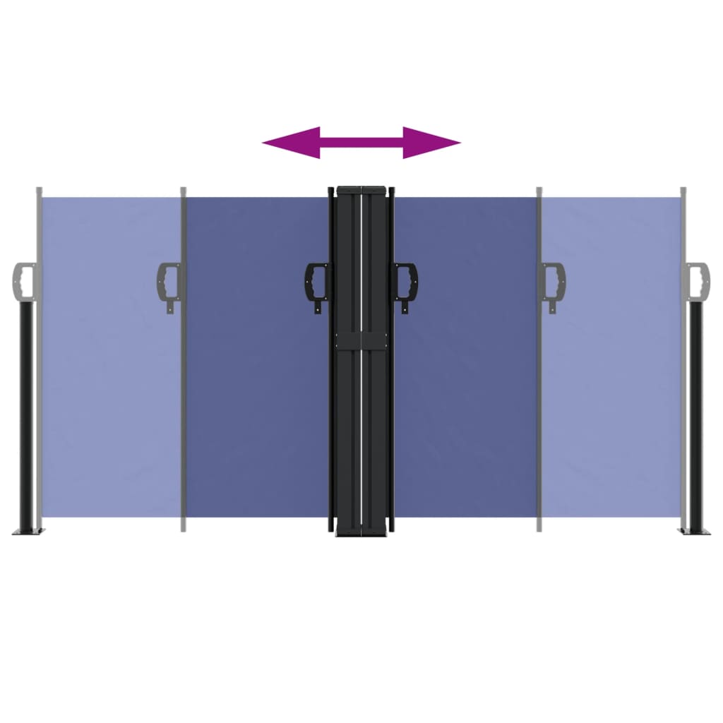 Toldo lateral retrátil 120x1000 cm azul