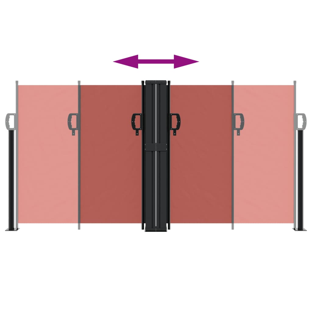 Toldo lateral retrátil 120x1000 cm terracotta