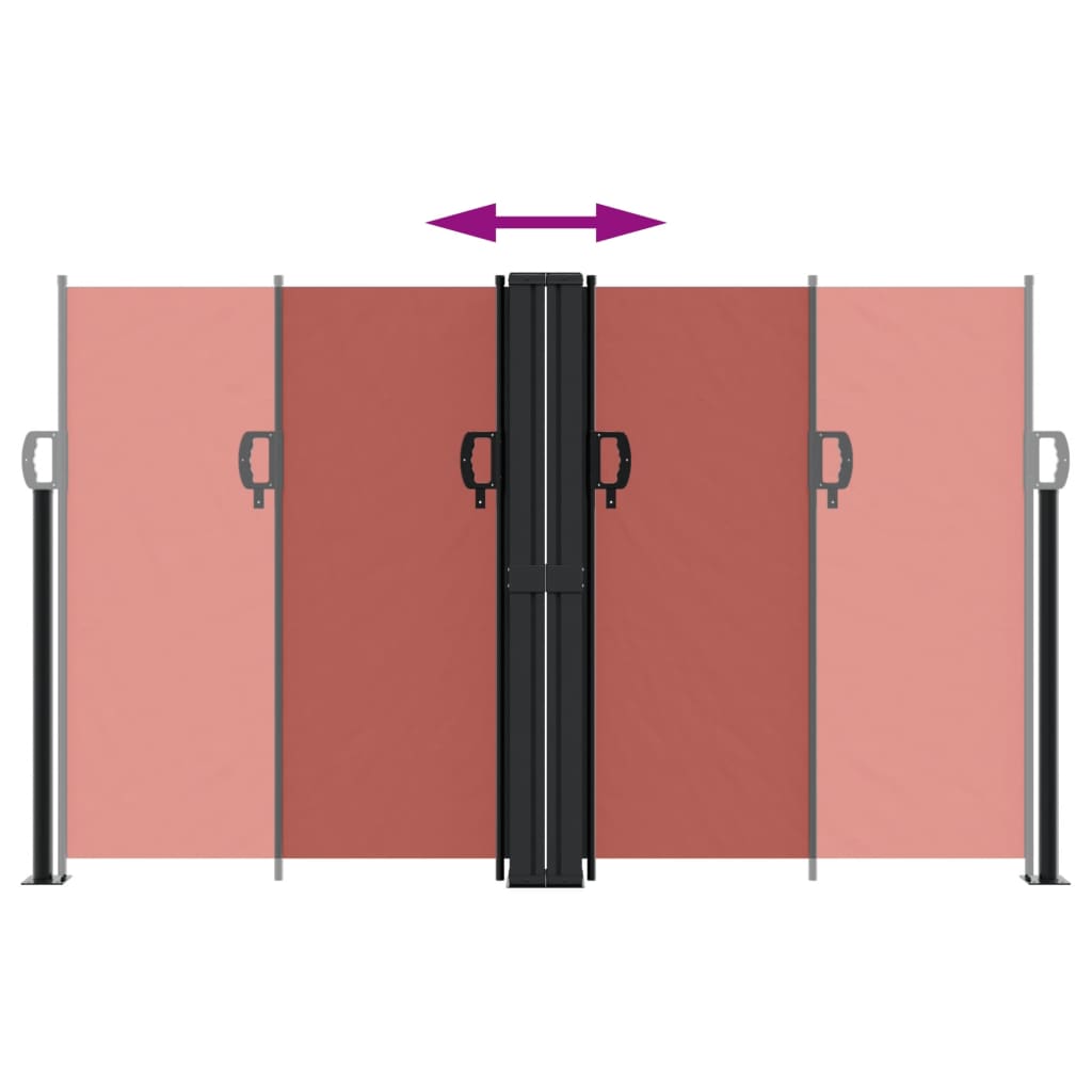 Toldo lateral retrátil 140x1000 cm terracotta