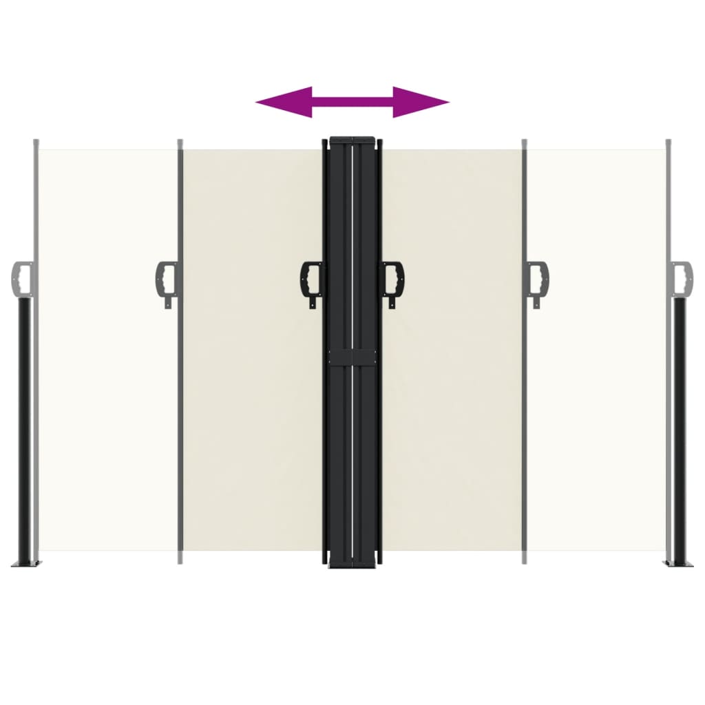 Toldo lateral retrátil 160x1000 cm cor creme