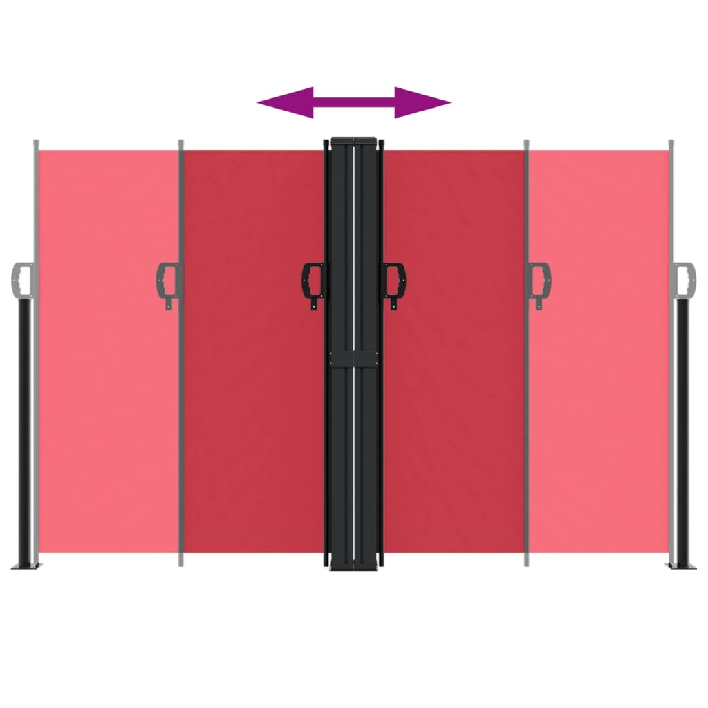 Toldo lateral retrátil 160x1000 cm vermelho