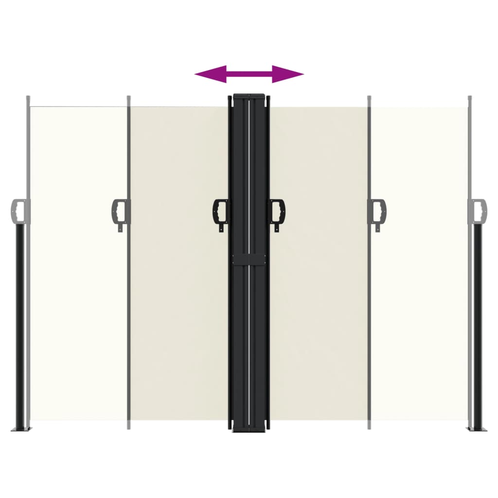 Toldo lateral retrátil 180x1000 cm cor creme