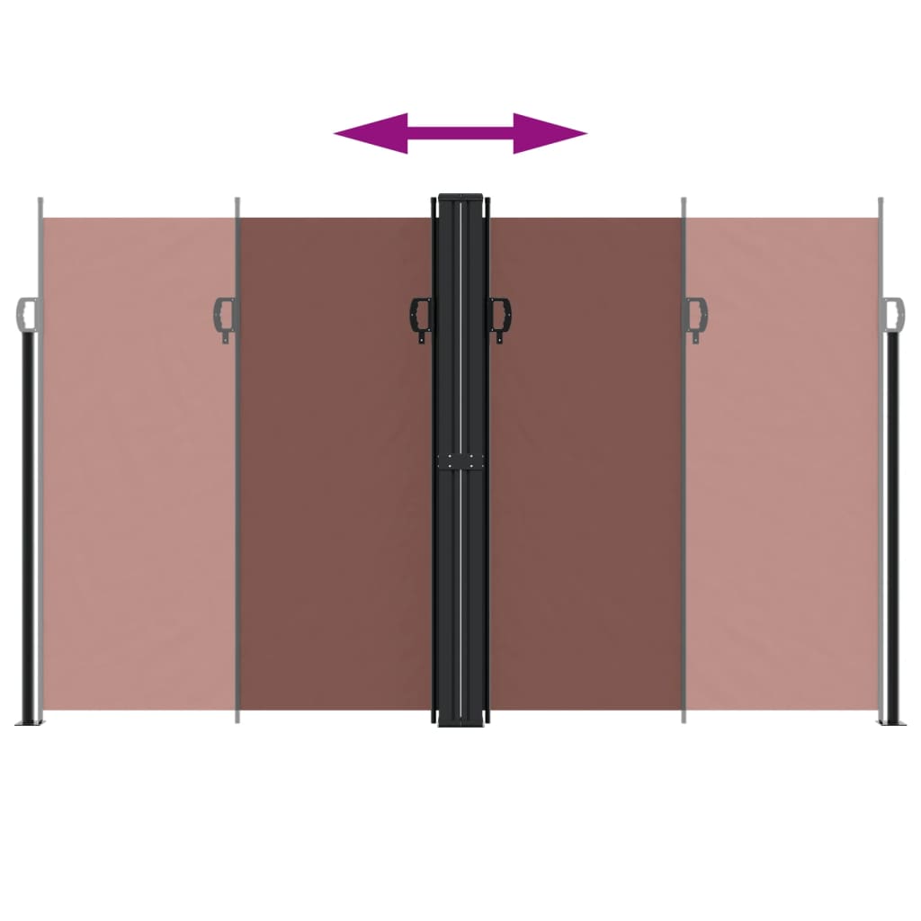Toldo lateral retrátil 200x1000 cm castanho