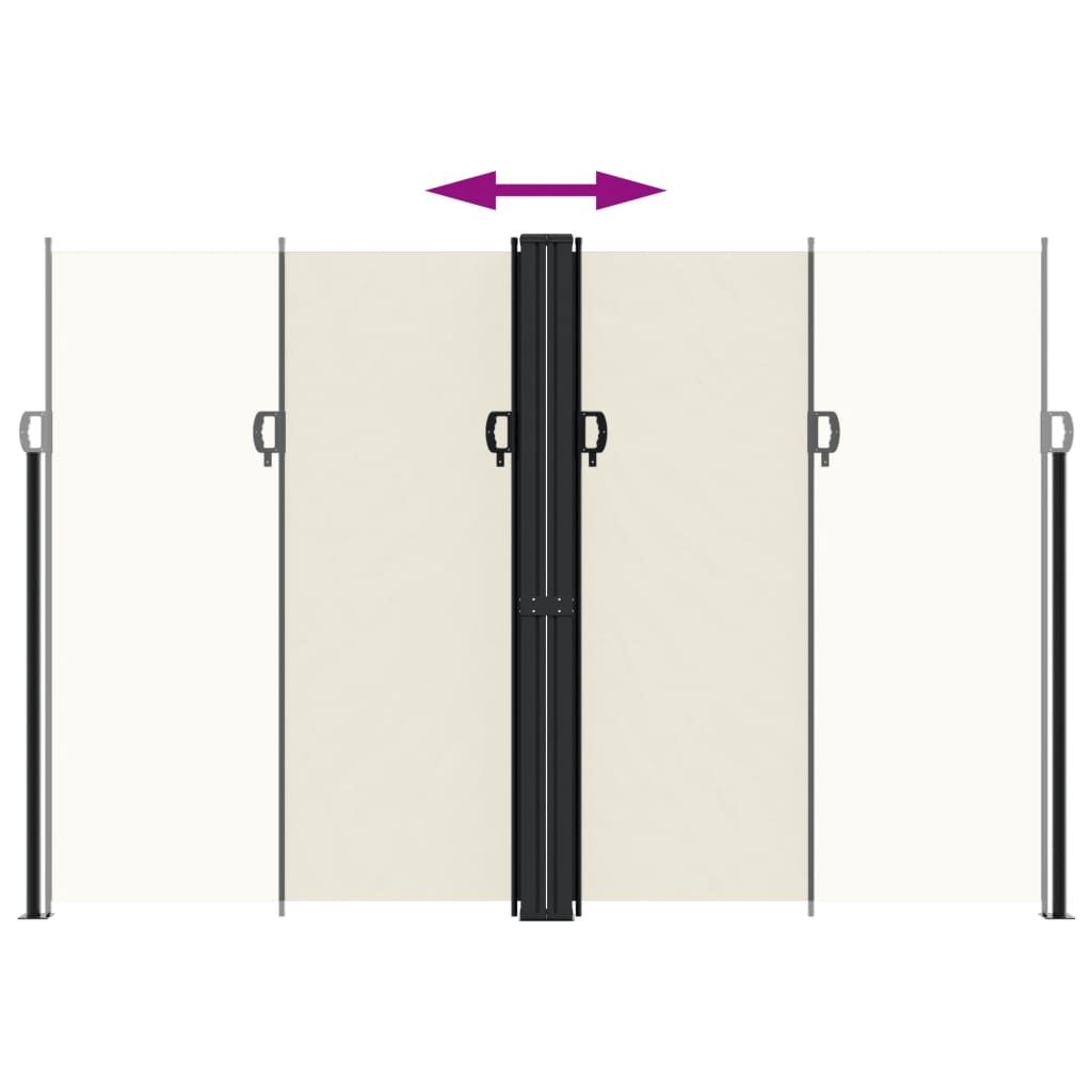 Toldo lateral retrátil 220x1000 cm creme