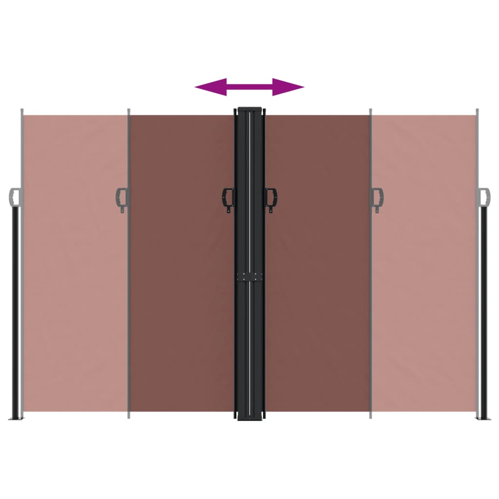 Toldo lateral retrátil 220x1000 cm castanho