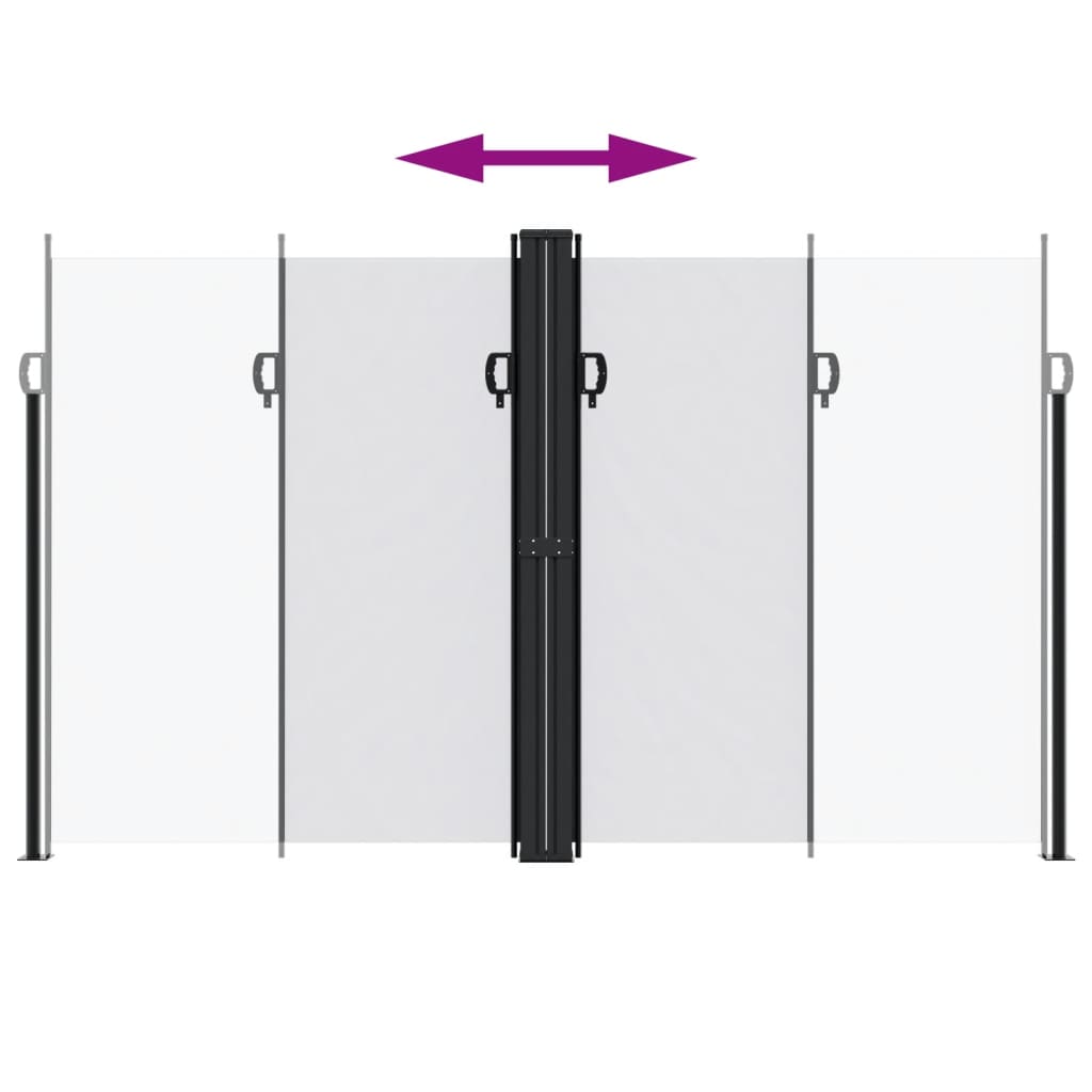 Toldo lateral retrátil 200x1200 cm branco