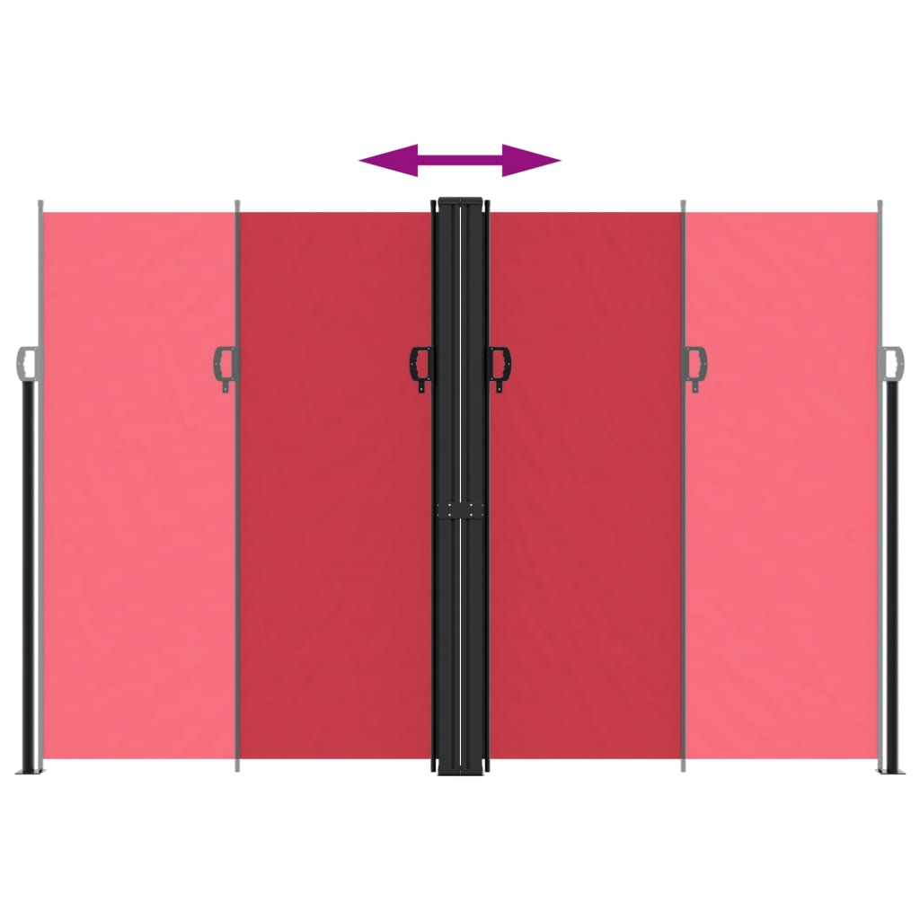 Toldo lateral retrátil 220x1200 cm vermelho