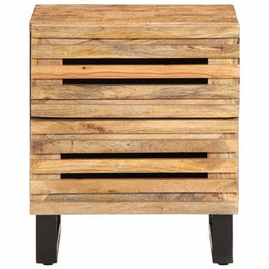 Mesa de cabeceira 40x34x46cm madeira de mangueira áspera maciça