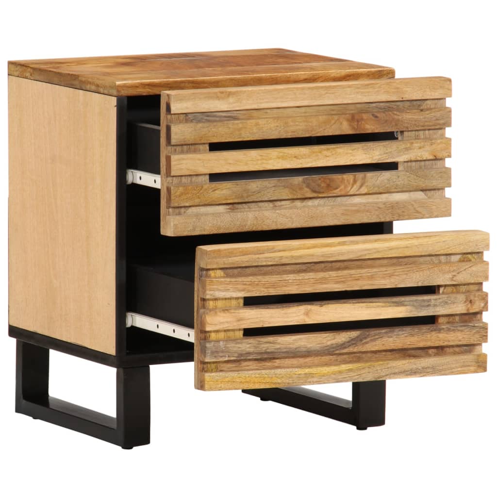 Mesa de cabeceira 40x34x46cm madeira de mangueira áspera maciça