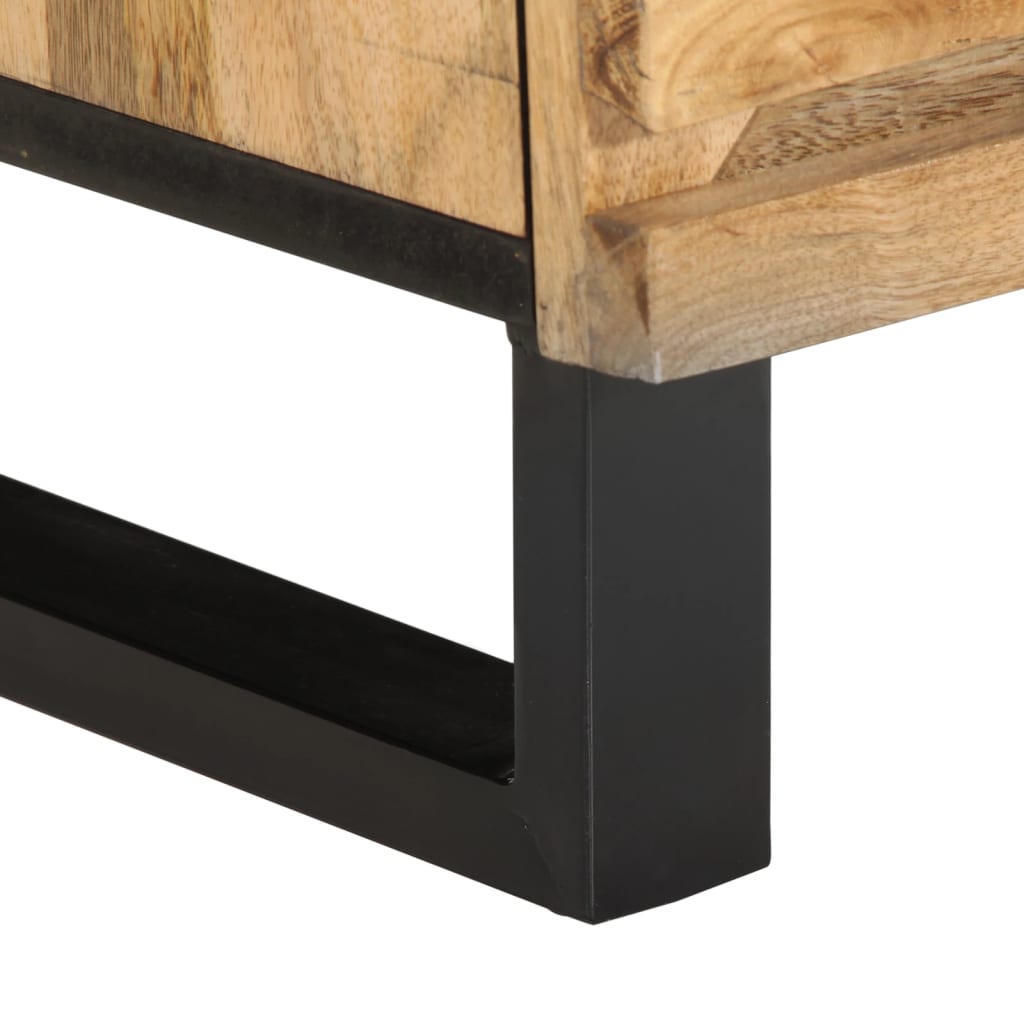 Mesa de cabeceira 40x34x46cm madeira de mangueira áspera maciça