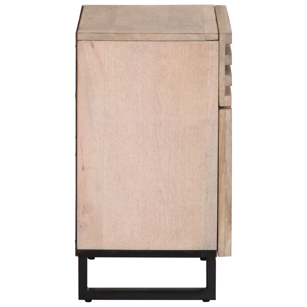 Mesa de cabeceira 50x34x60cm madeira de mangueira maciça branco