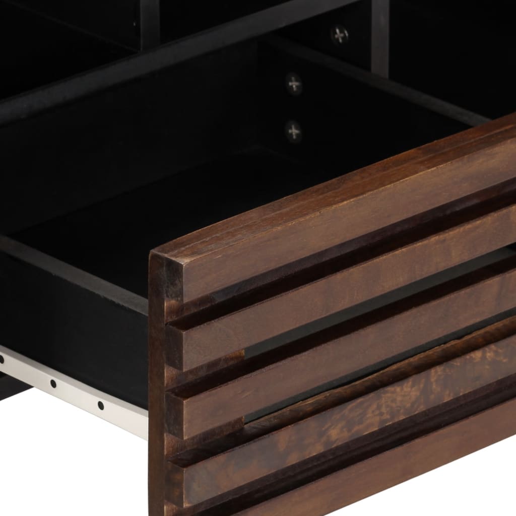 Móvel de TV 100x34x46 cm madeira de mangueira maciça castanho