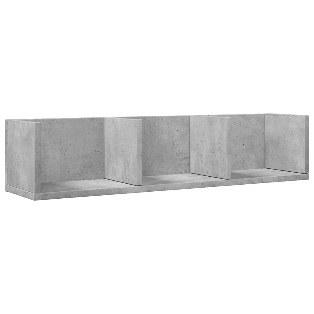 Armários parede 2 pcs 75x18x16,5cm deriv. madeira cinza cimento