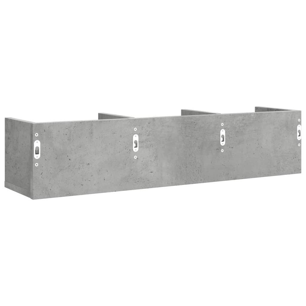 Armários parede 2 pcs 75x18x16,5cm deriv. madeira cinza cimento