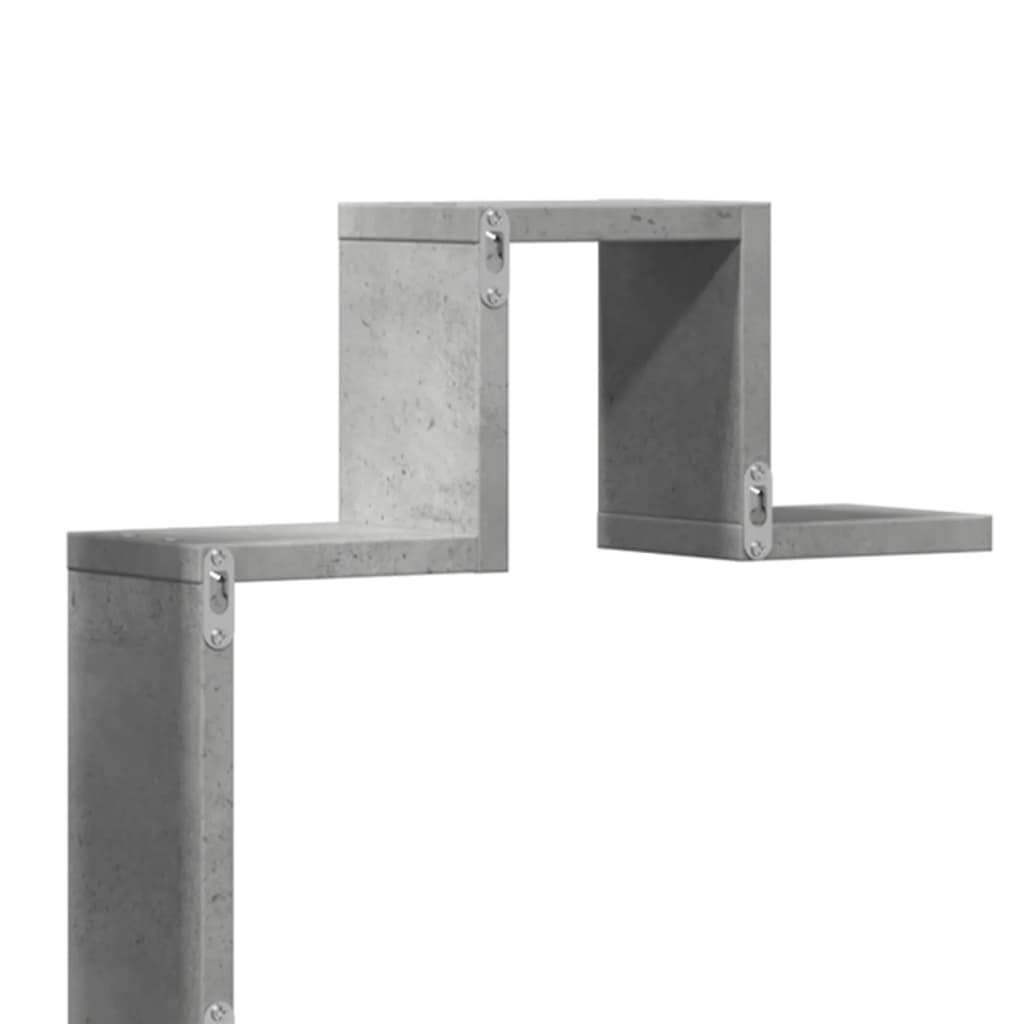 Estante de parede 104,5x10x43cm derivados madeira cinza cimento
