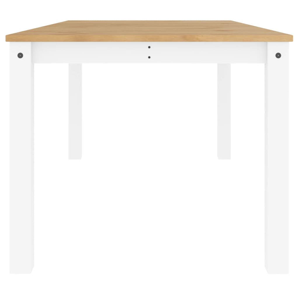 Mesa de jantar Panama 180x90x75 cm madeira pinho maciça branco
