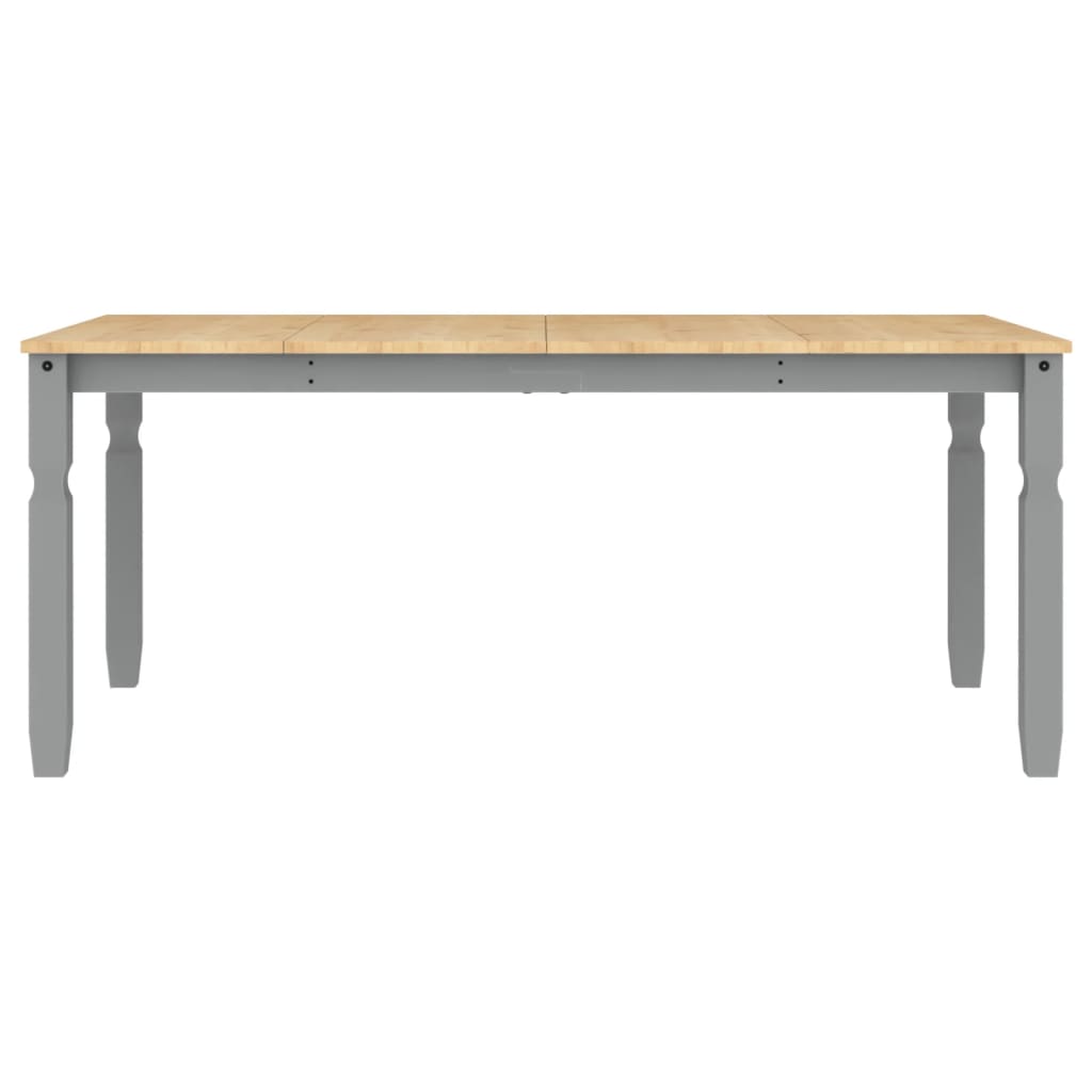 Mesa de jantar Corona 180x90x75 cm madeira pinho maciça cinza