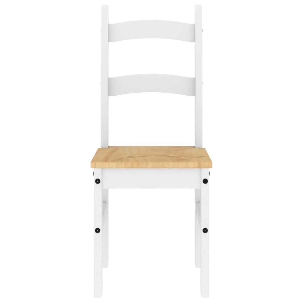 Cadeiras de jantar 2 pcs 40x46x99 cm pinho maciço branco