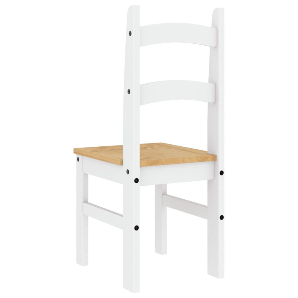 Cadeiras de jantar 2 pcs 40x46x99 cm pinho maciço branco