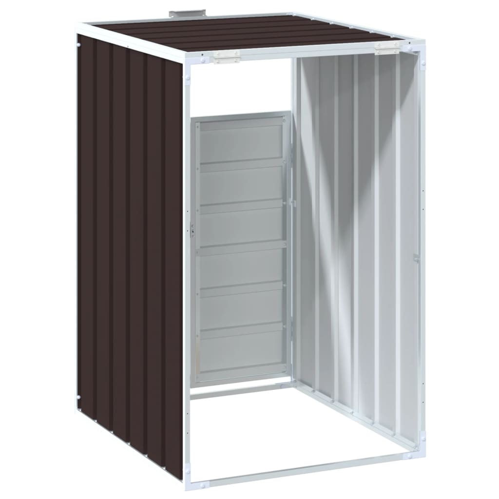 Abrigo para caixote do lixo 72x81x115 cm aço preto