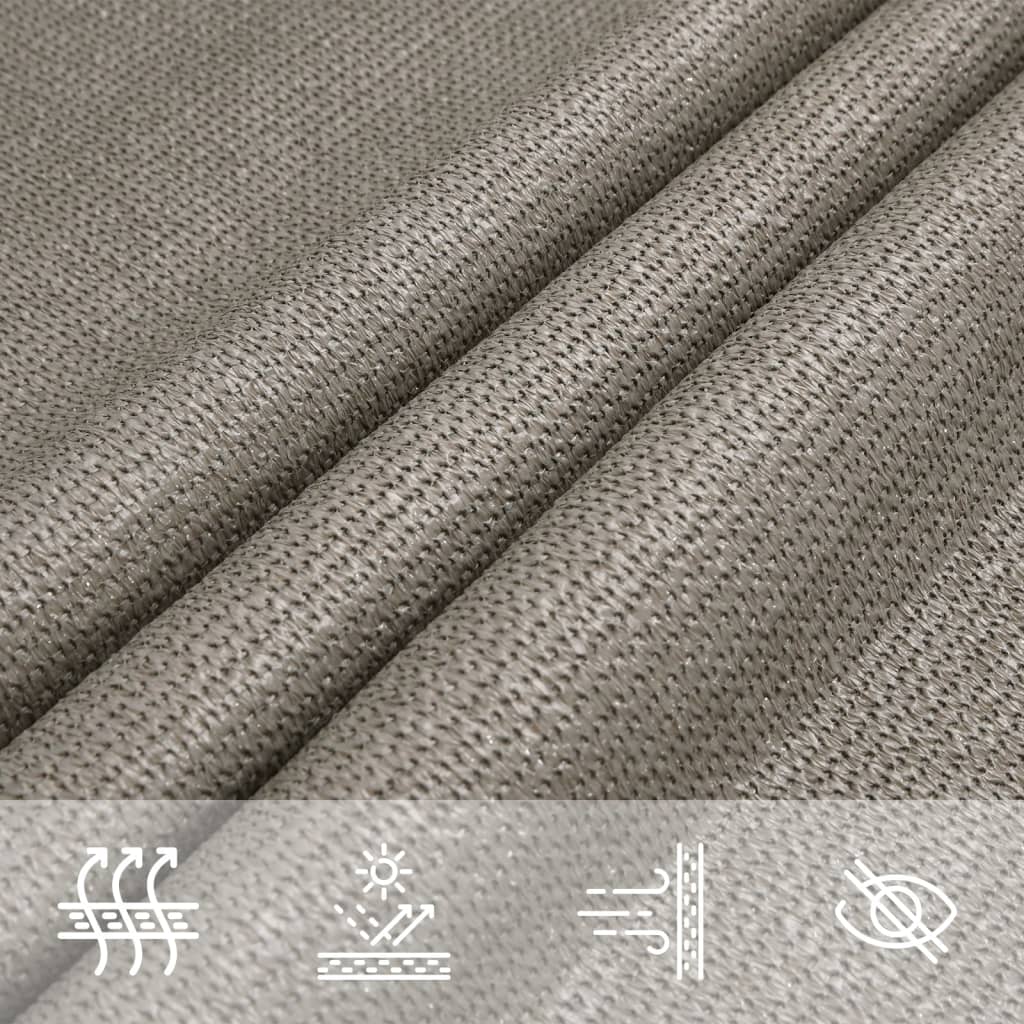 Para-sol estilo vela retangular 160 g/m² 2x3 m PEAD cinza-claro