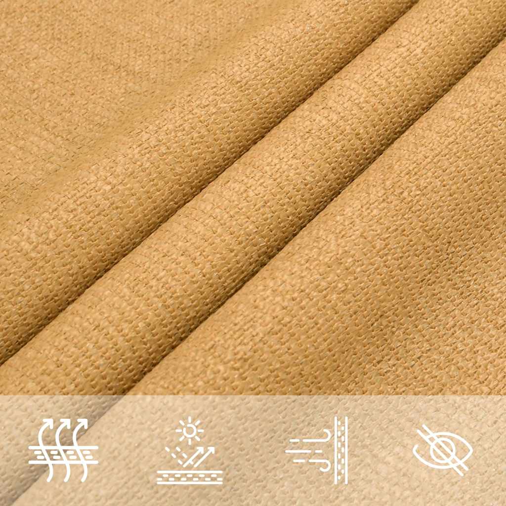 Para-sol estilo vela triangular 160 g/m² 4x4x4m PEAD areia