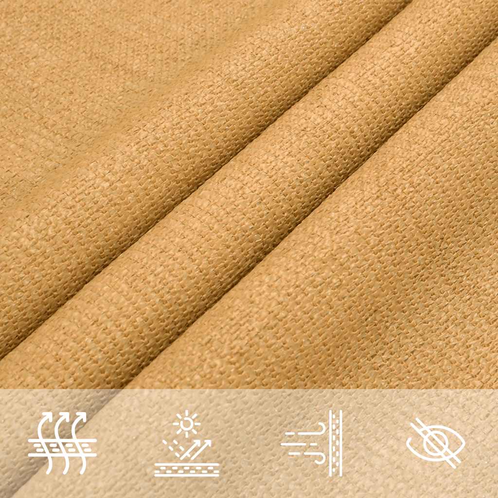 Para-sol estilo vela triangular 160 g/m² 4x4x5,8 m PEAD areia