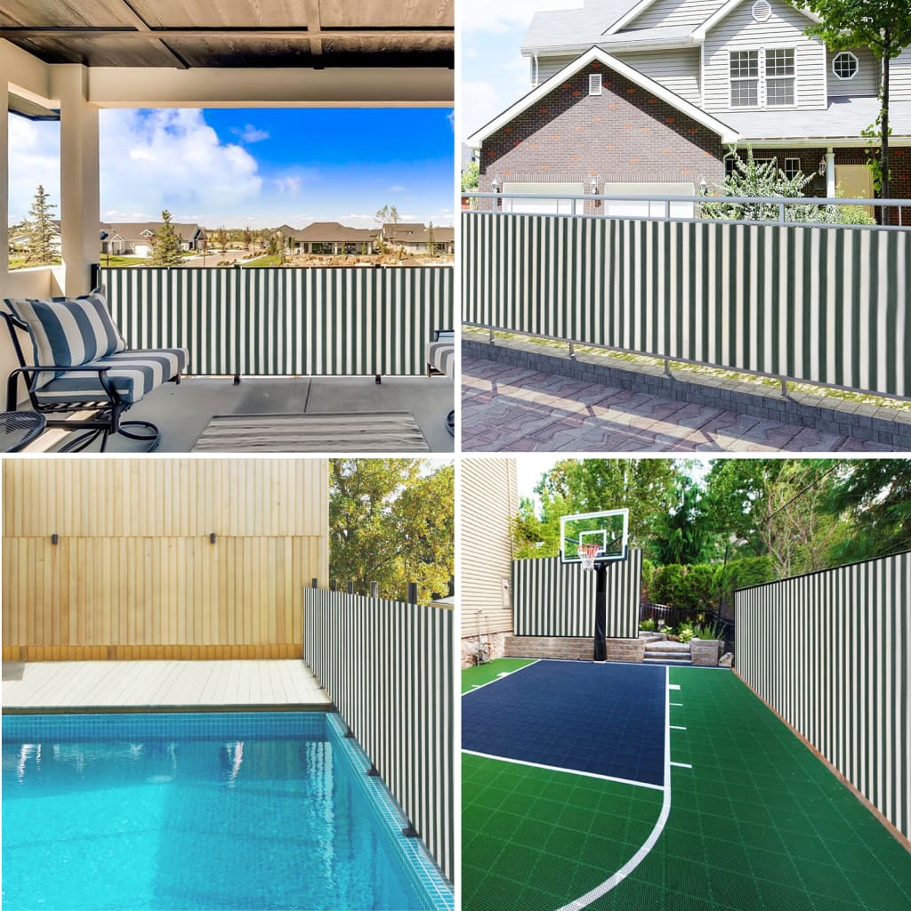 Rede de privacidade PEAD 75 g/m² 2x50 m verde e branco