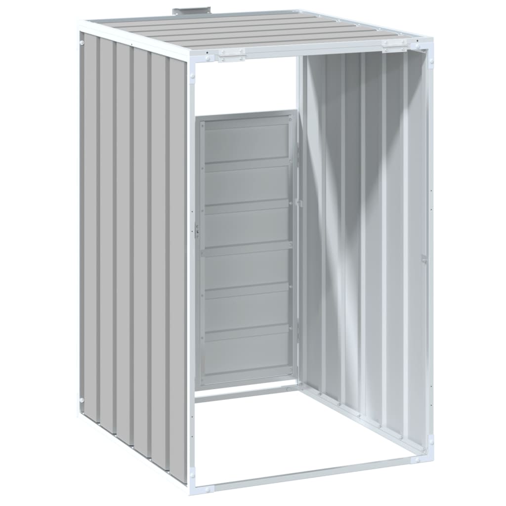 Abrigo para caixote do lixo 72x81x115 cm aço cinzento
