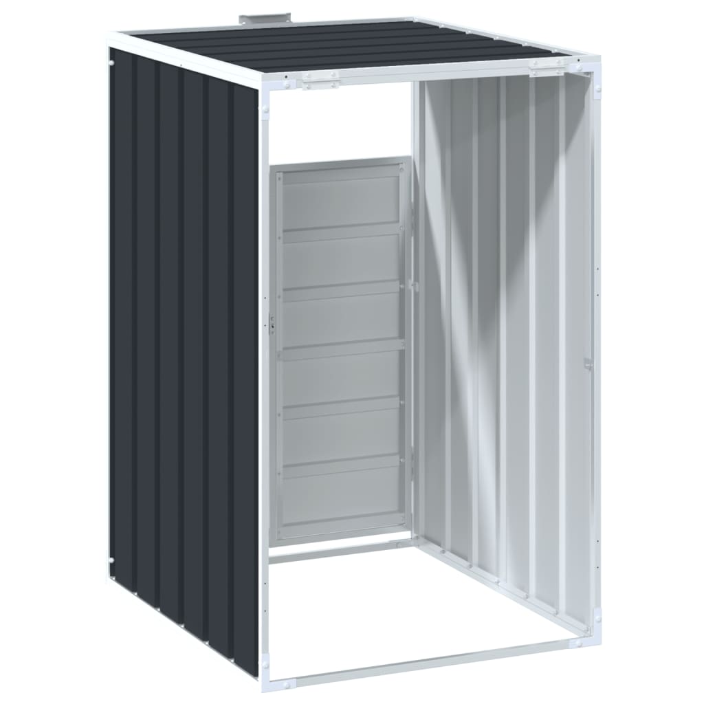 Abrigo para caixote do lixo 72x81x115 cm aço antracite