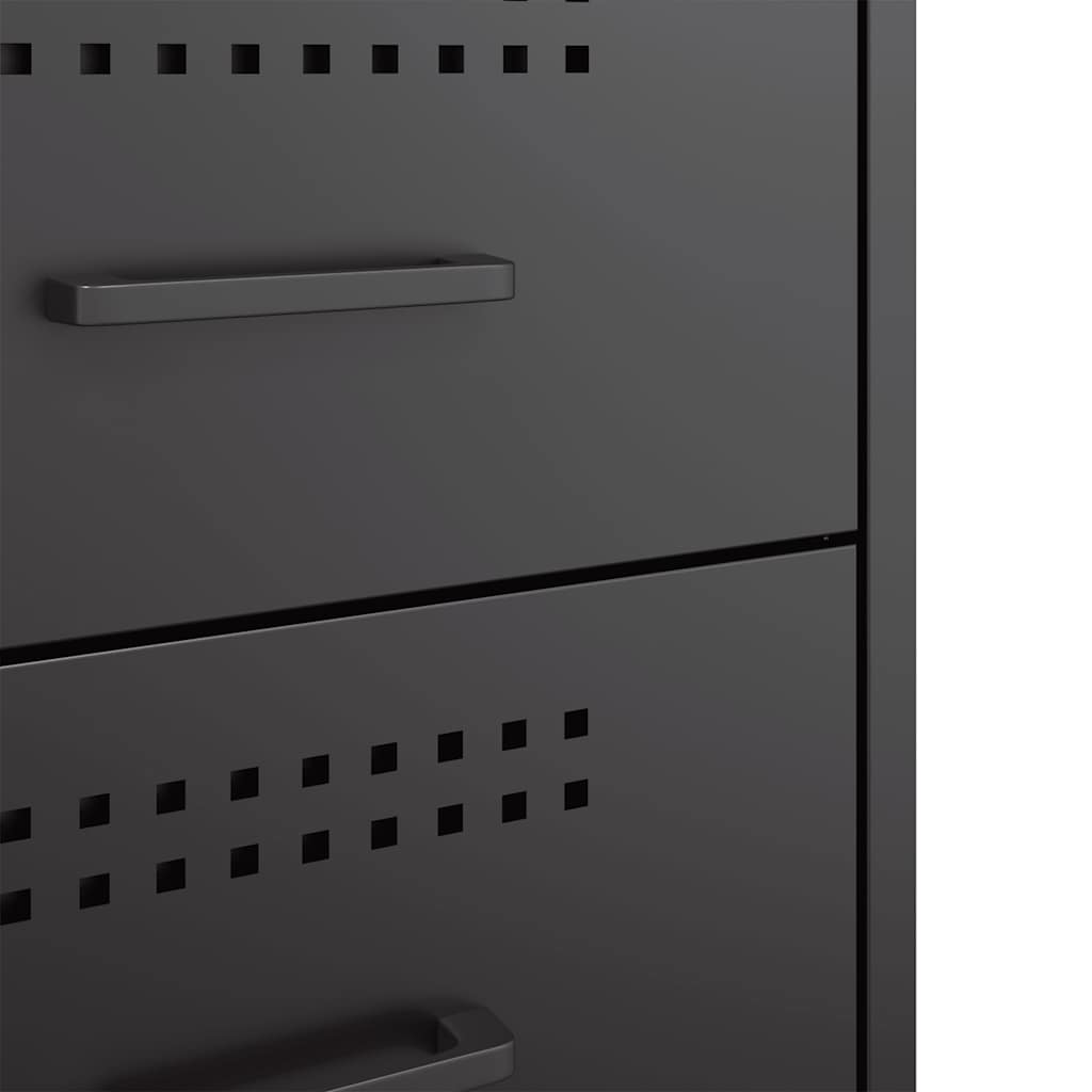 Mesa de cabeceira 36x39x50,5 cm aço preto