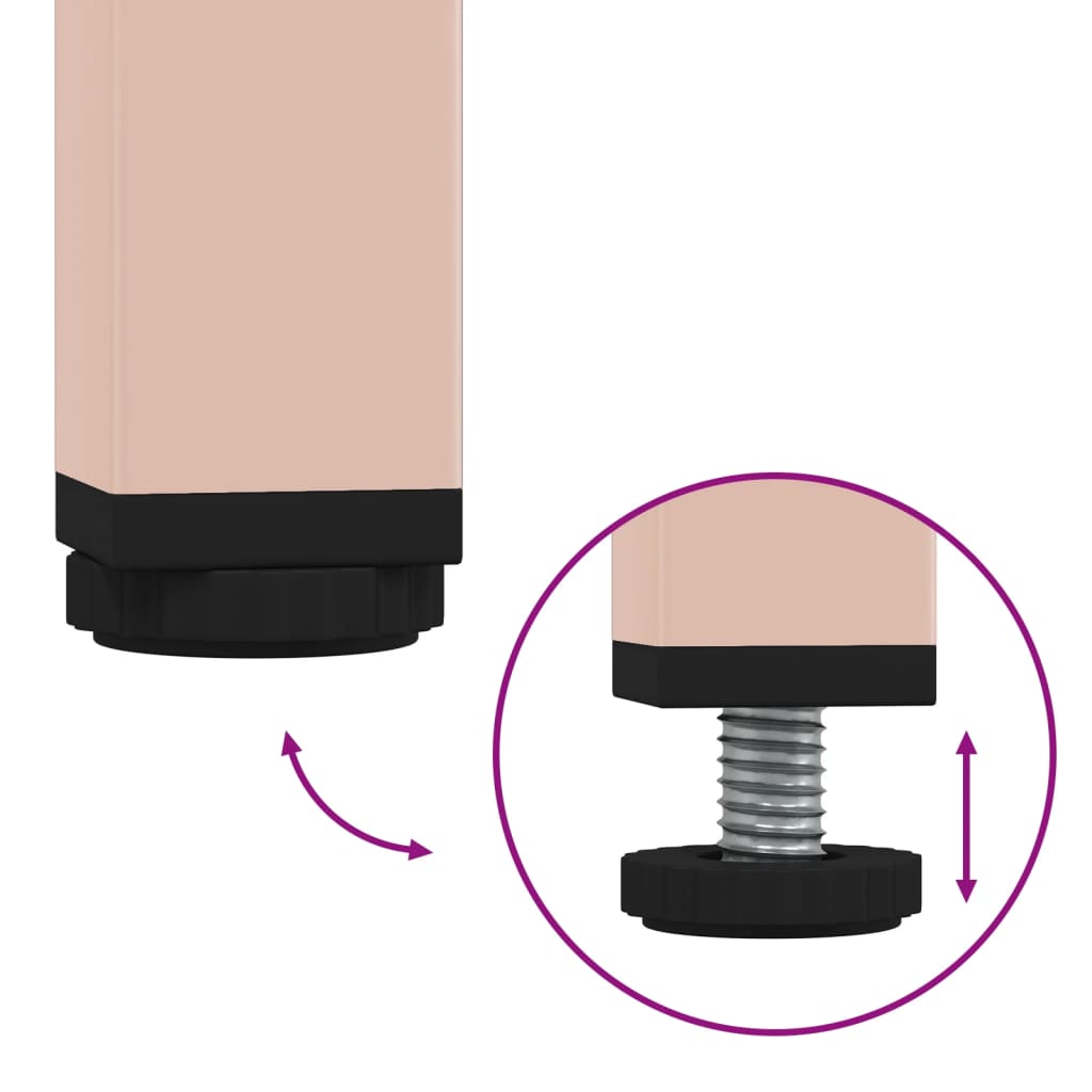 Móveis de TV aço rosa, 2 pcs