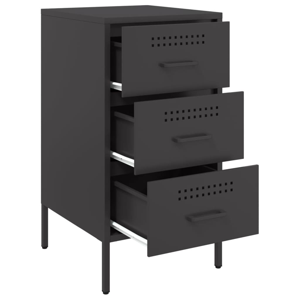 Mesa de cabeceira 36x39x68 cm aço preto