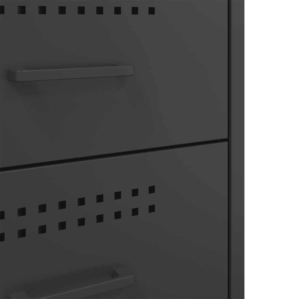 Mesa de cabeceira 36x39x68 cm aço preto