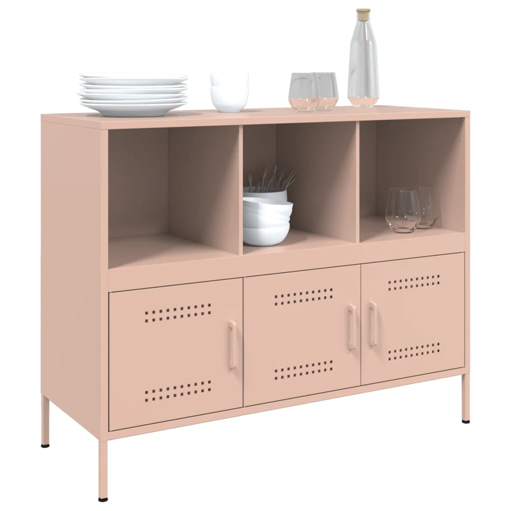 Aparador 100,5x39x79 cm aço rosa